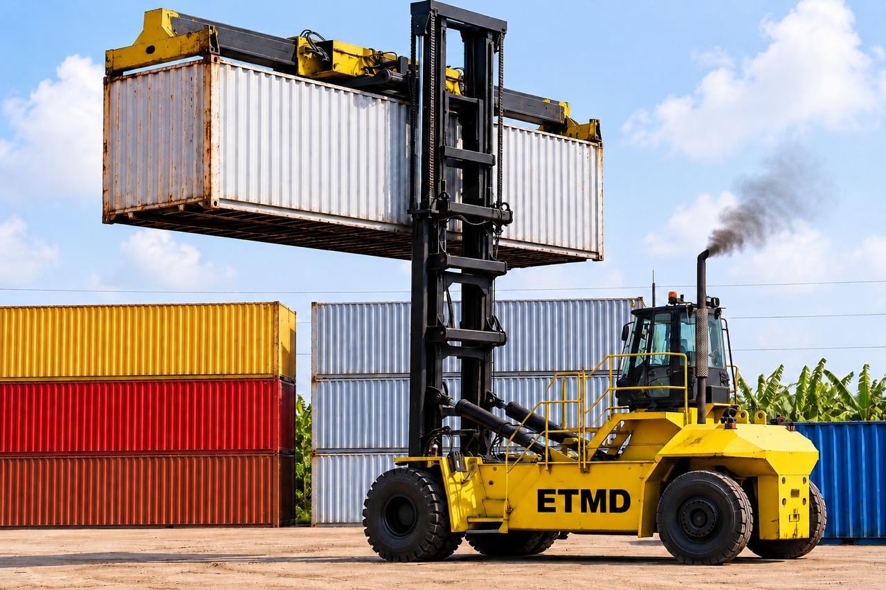 Engin ETMD pour le positionnement de conteneurs